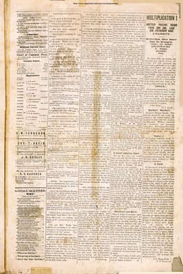 PAGES 3-4 0F THE 1881 JULY 28TH, THE BALLARD COUNTY NEWS