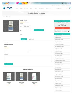 Buy Ritalin 10mg Online without prescription with BitCoin