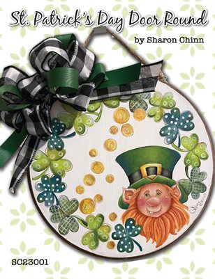 St. Patrick's Day Door Round Painting Pattern Tutorial by Sharon Chinn SC23001