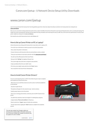 Canon printers ijsetup support