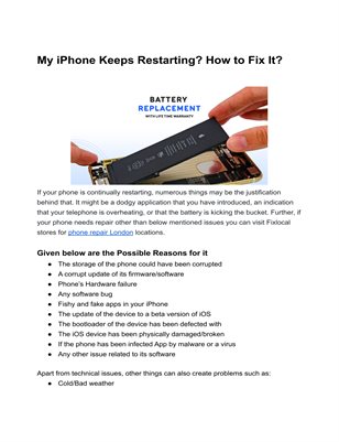 My iPhone Keeps Restarting_ How to Fix It