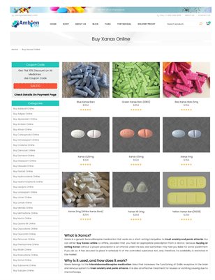 SAVE 20% - Get Generic Xanax Online without prescription