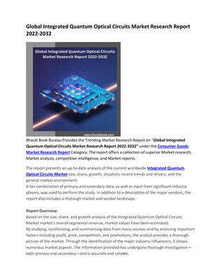 Global Integrated Quantum Optical Circuits Market 2022-2032